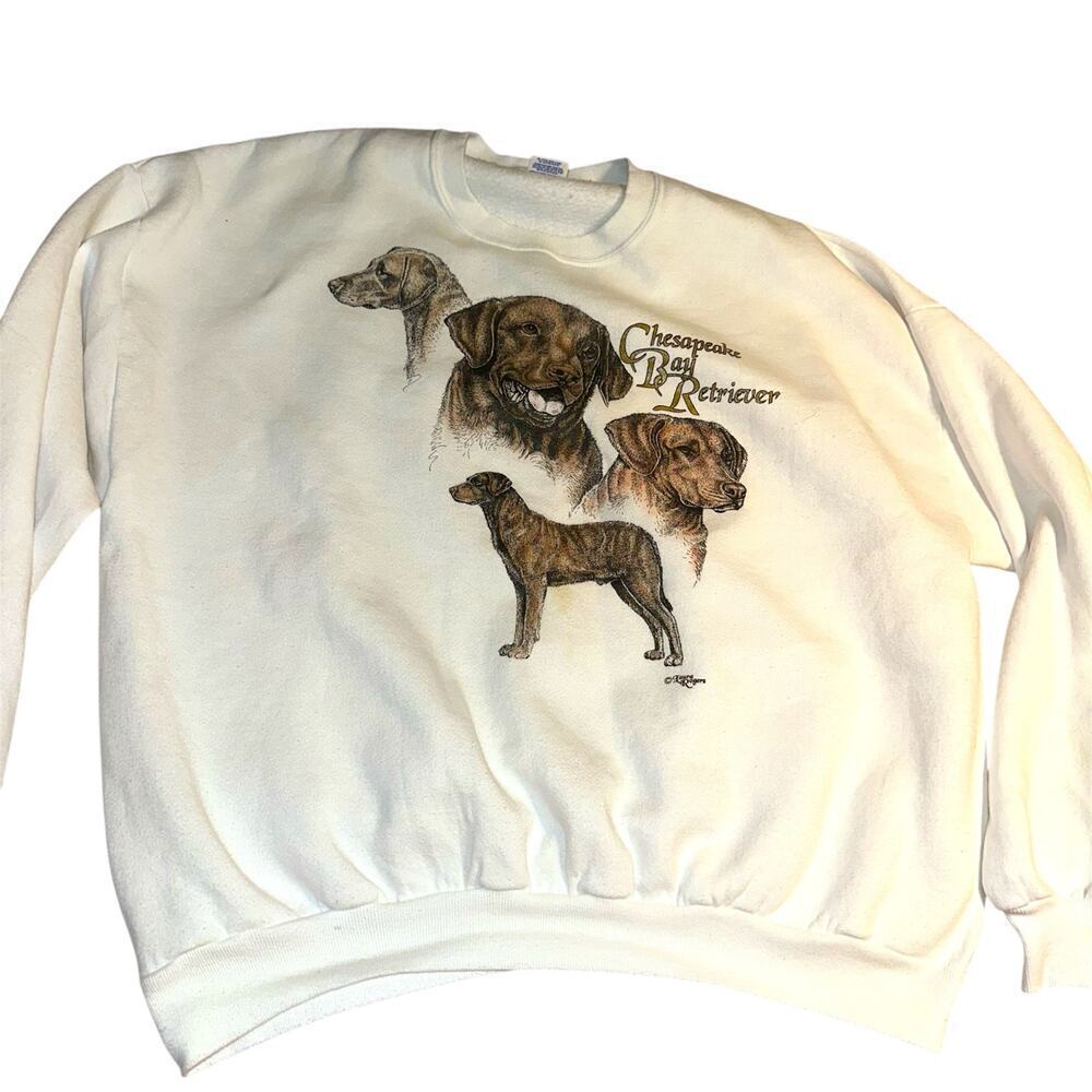 Vintage Chesapeake retriever crew neck sweater sz 3x